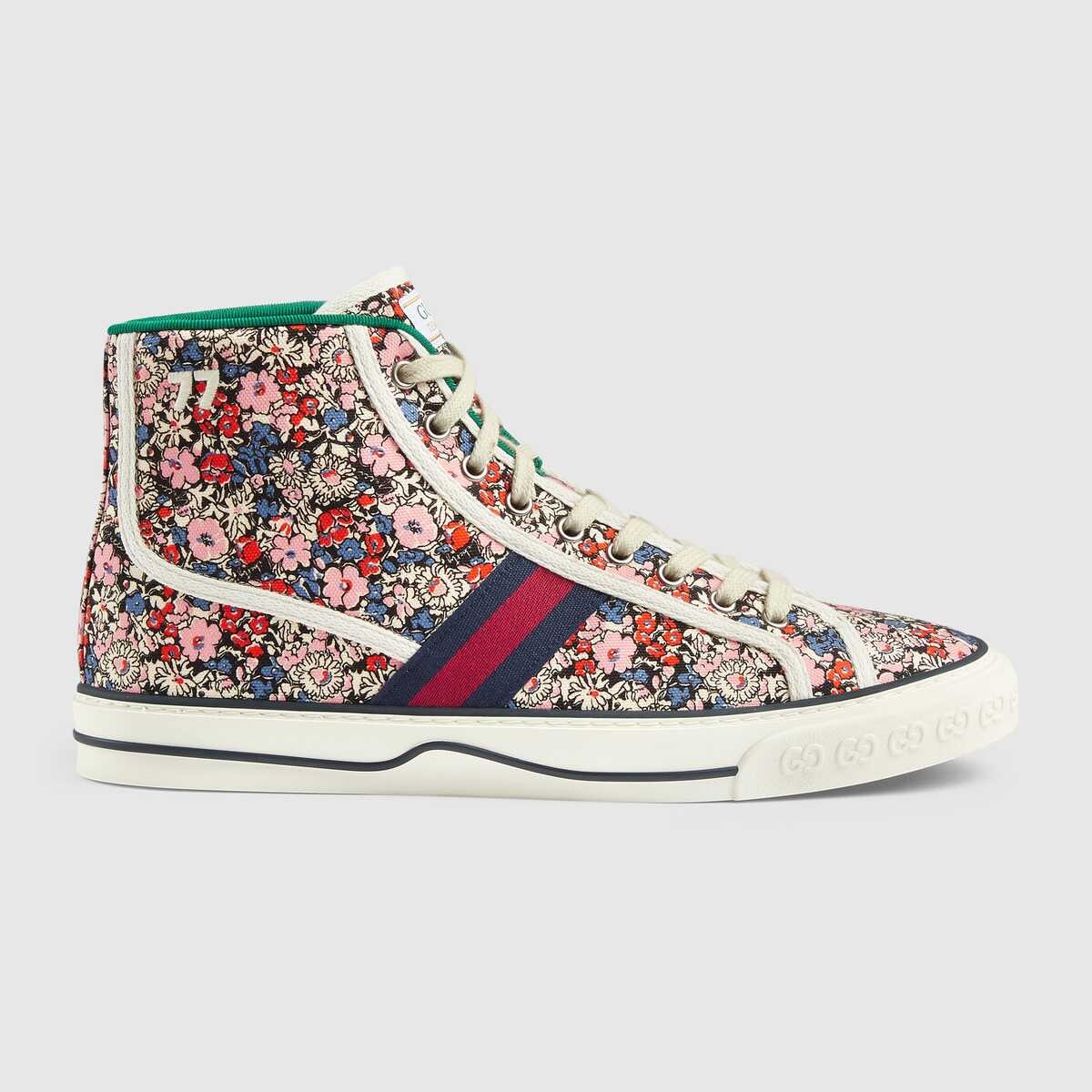 Men's Gucci Tennis 1977 Liberty London high top sneaker - 1