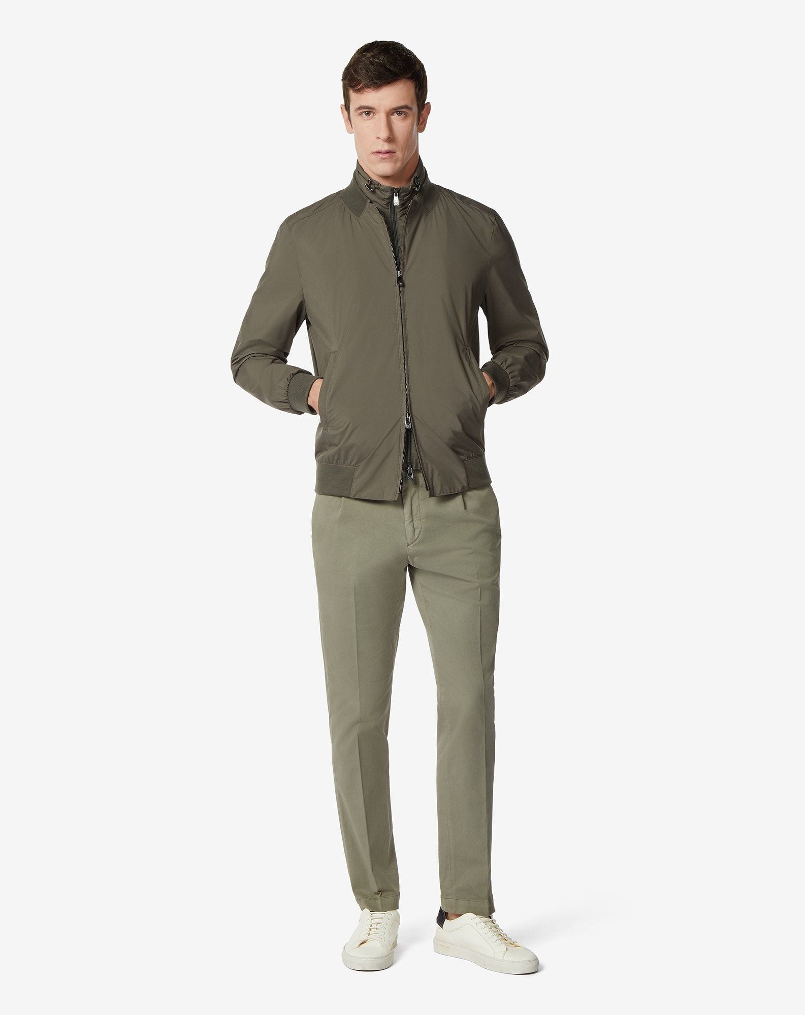 Green technical  padded bomber jacket - 6