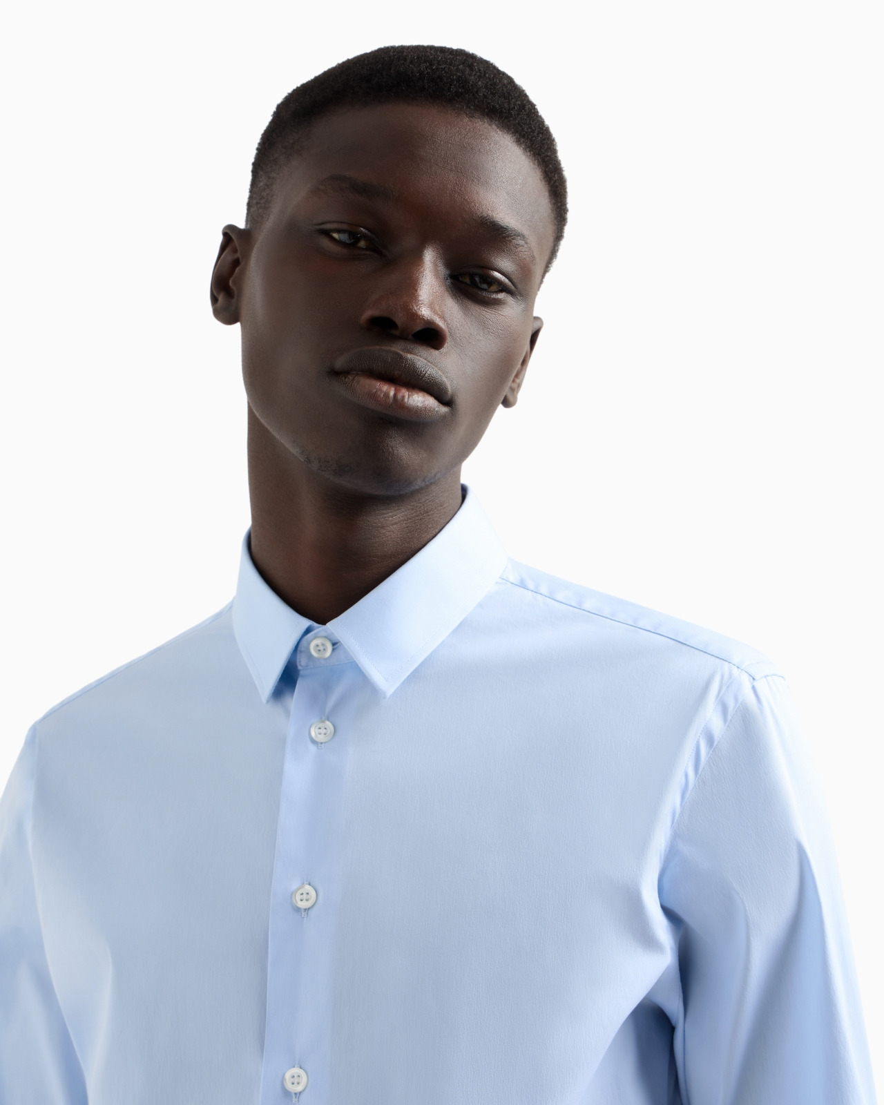STRETCH COTTON POPLIN SHIRT - 5
