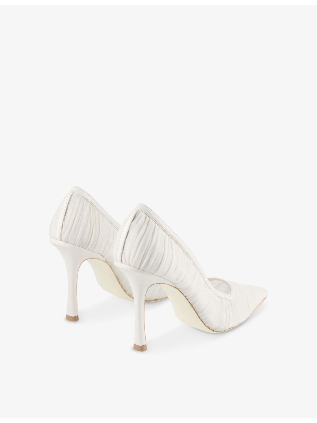Lotta 100 Ruched Tulle Heeled Pumps - 4