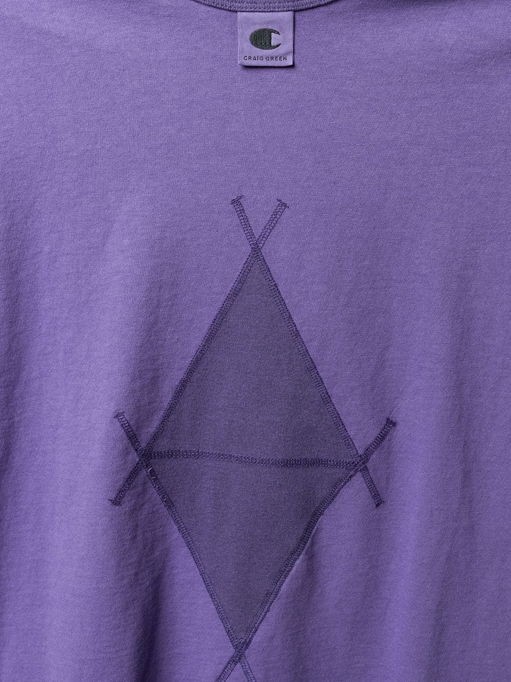 geometric-print crew neck T-Shirt  - 5