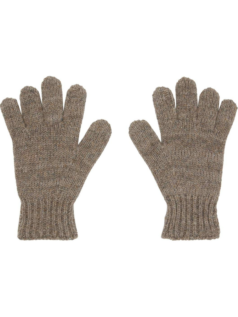 Maison Margiela Taupe Knit Gloves outlook
