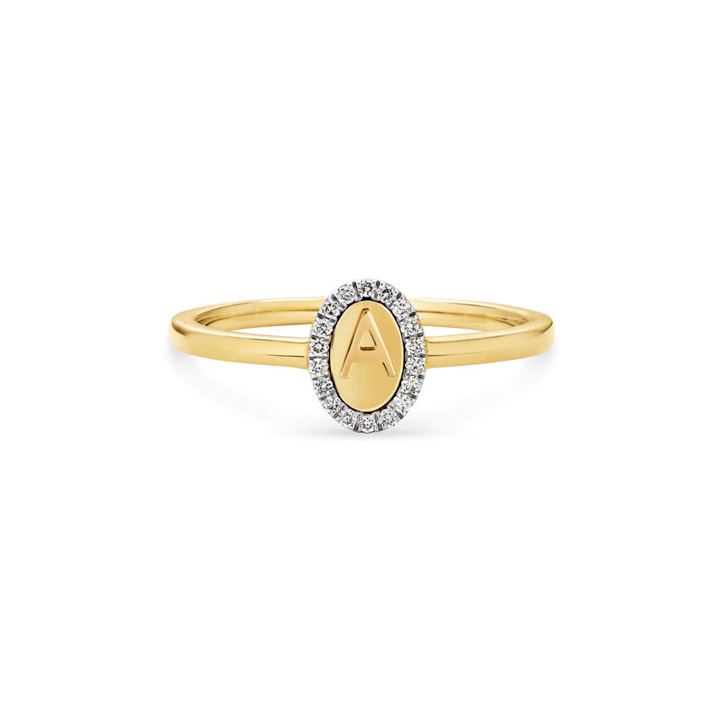 Marquee Diamond Initial Ring 1
