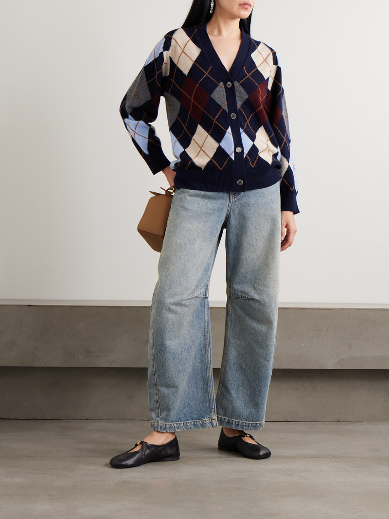 Loewe Embroidered High-rise Barrel-leg Jeans outlook