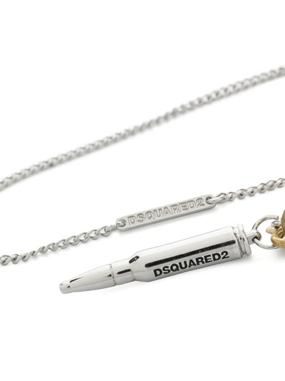 DSQUARED2 logo-engraved chain-link keyring outlook