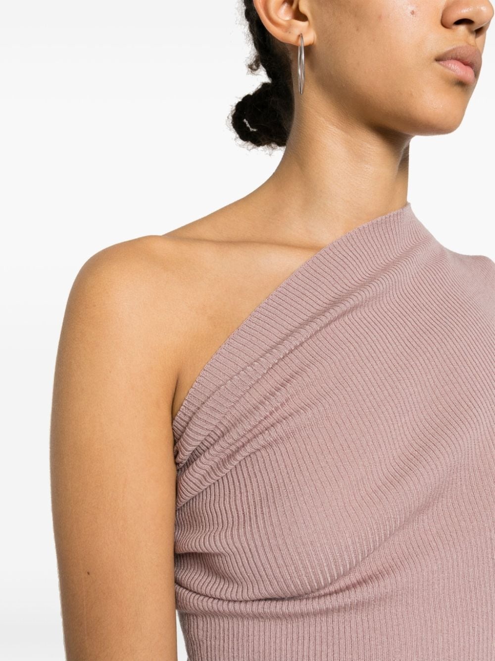 one-shoulder asymmetric maxi dress - 9