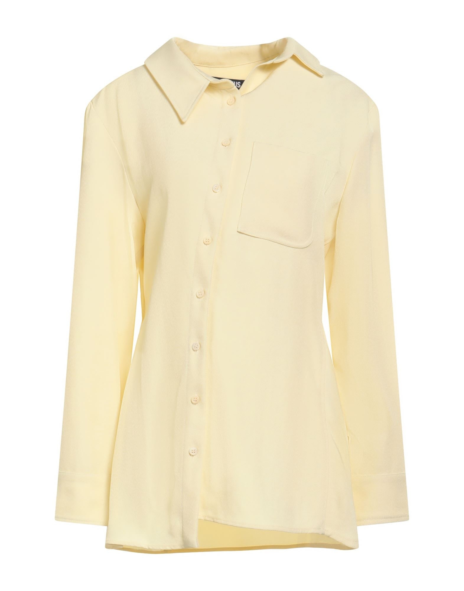 Light yellow Women's Solid Color Shirts & Blouses - 1