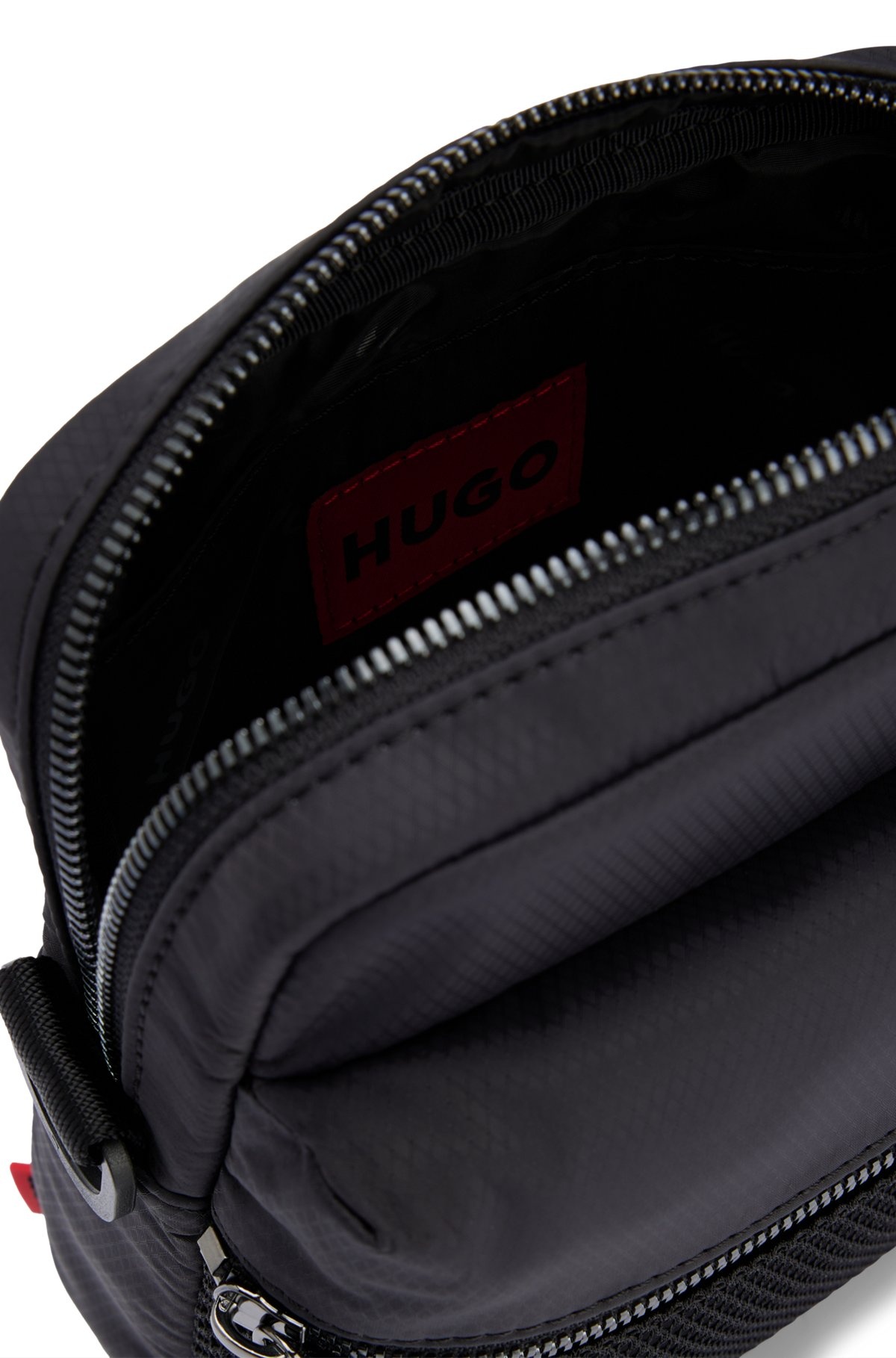 REPORTER BAG WITH CONTRAST LOGO AND MESH OVERLAY - 6