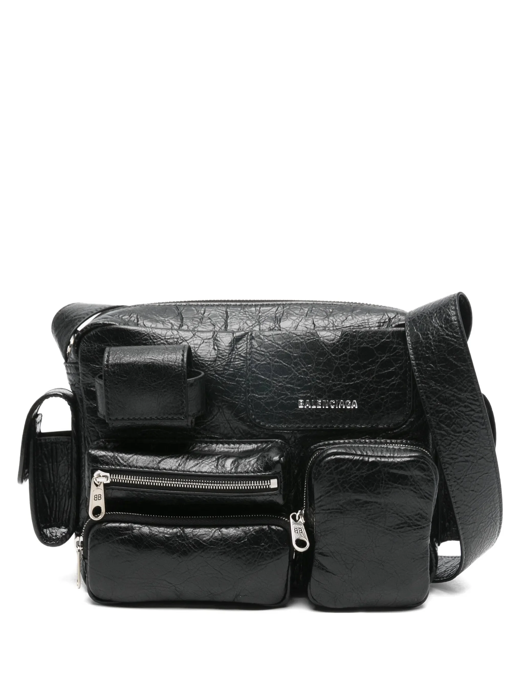 Balenciaga Superbusy Textured Shoulder Bag - 1