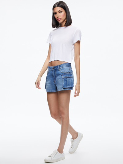 Alice + Olivia CAY LOW RISE CARGO SHORT outlook