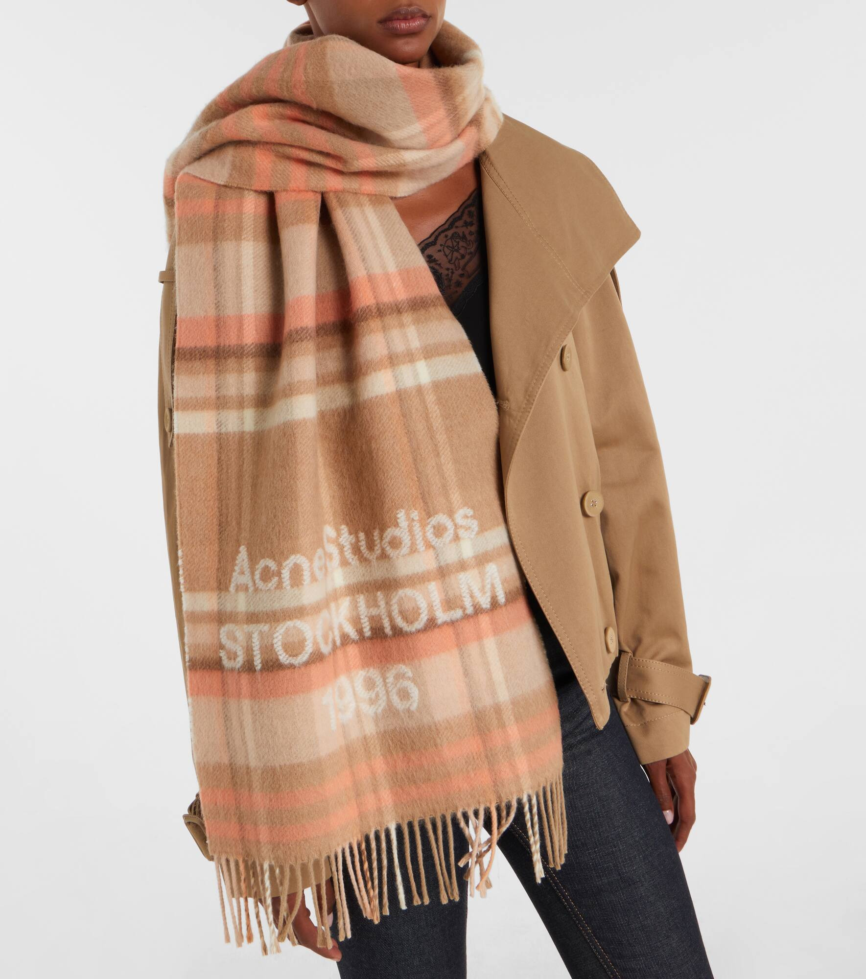 Venus 1996 jacquard wool scarf - 2