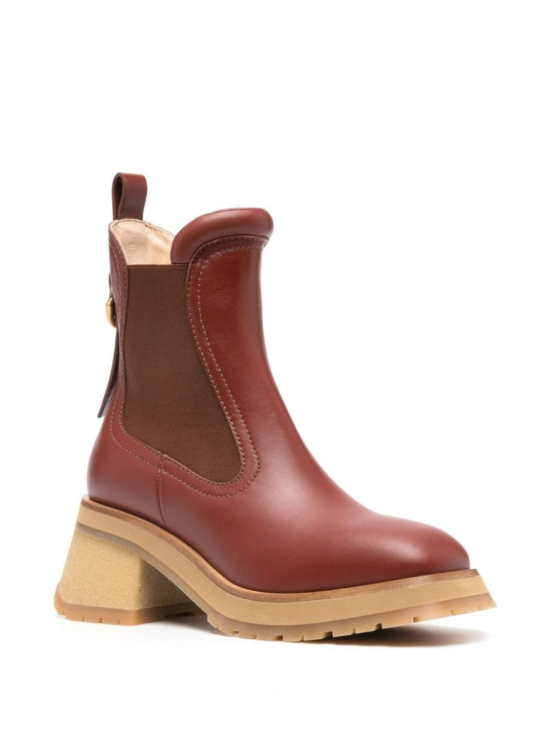 Moncler Gigi 70mm leather Chelsea boots outlook