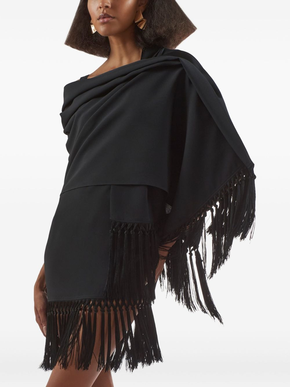 Babe fringe-trimmed stole - 4