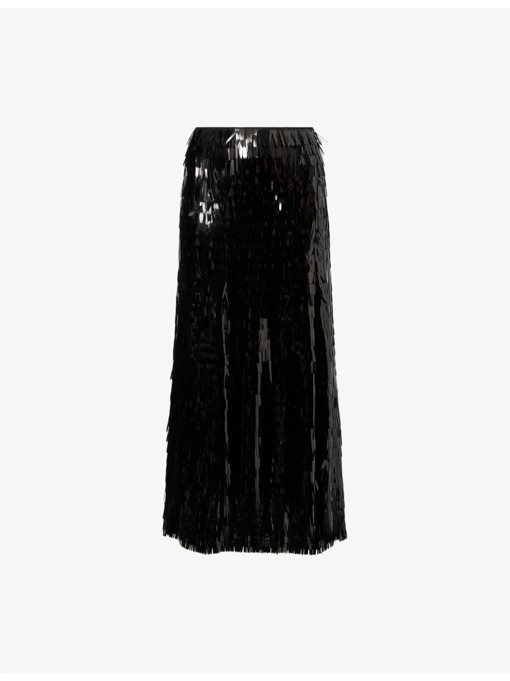 Sequin Flared Woven Midi Skirt - 1