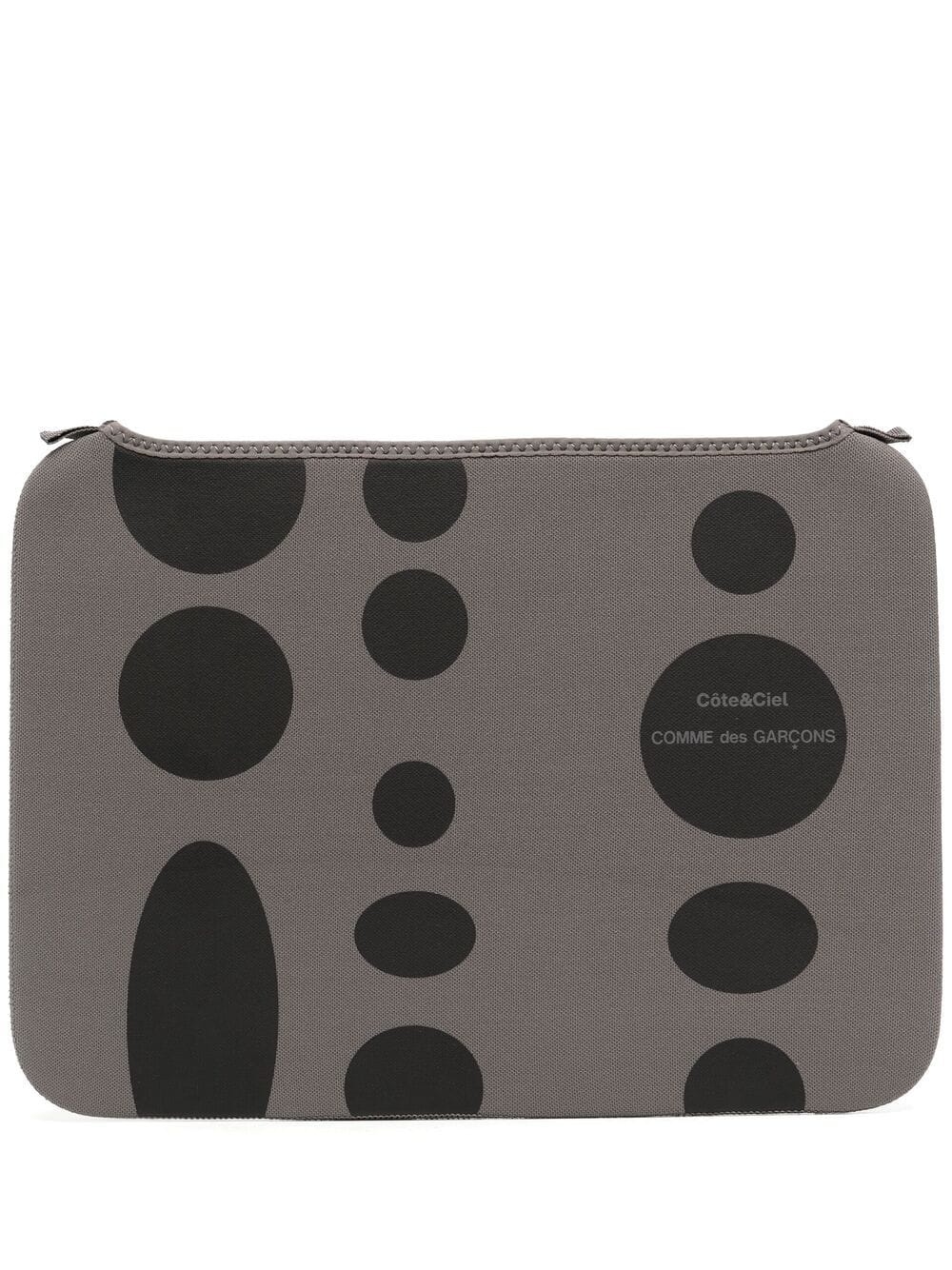 geometric-print logo laptop case - 1