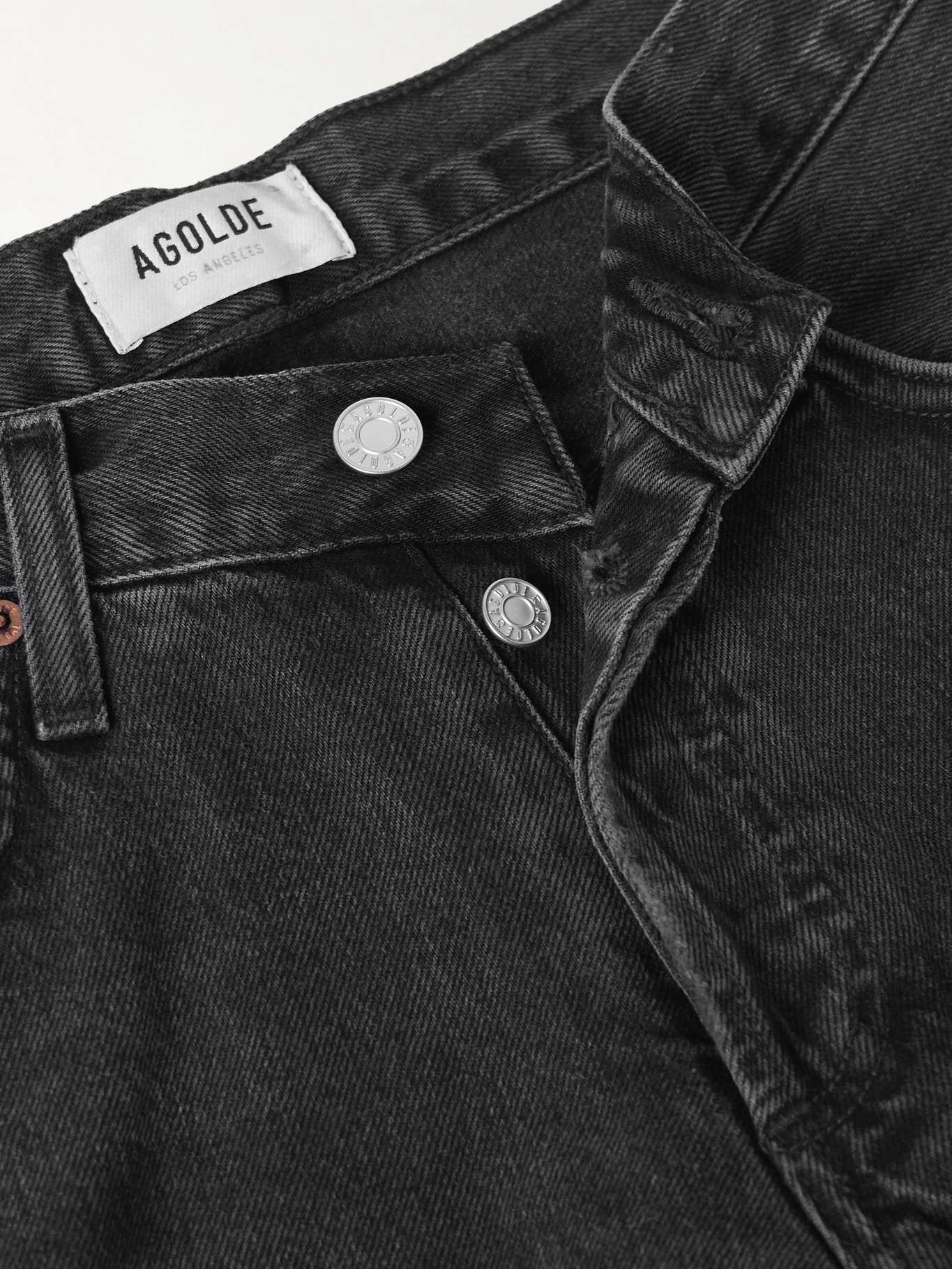V-Waist Baggy mid-rise straight-leg jeans Black - 5