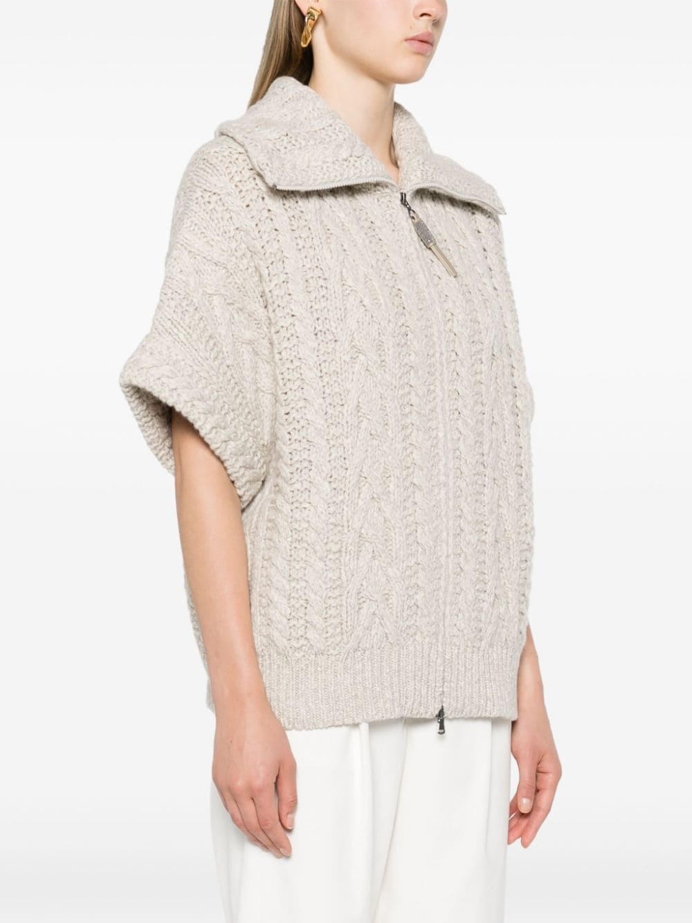 Wool zipped cardigan - 5