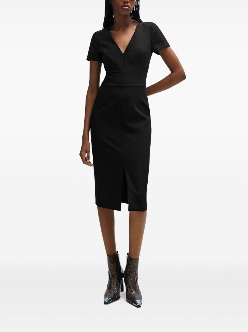 V-neck dress - 3