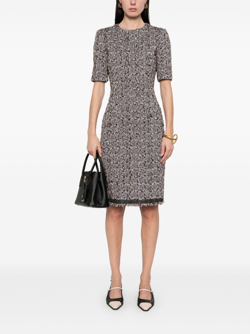 tweed midi dress - 2