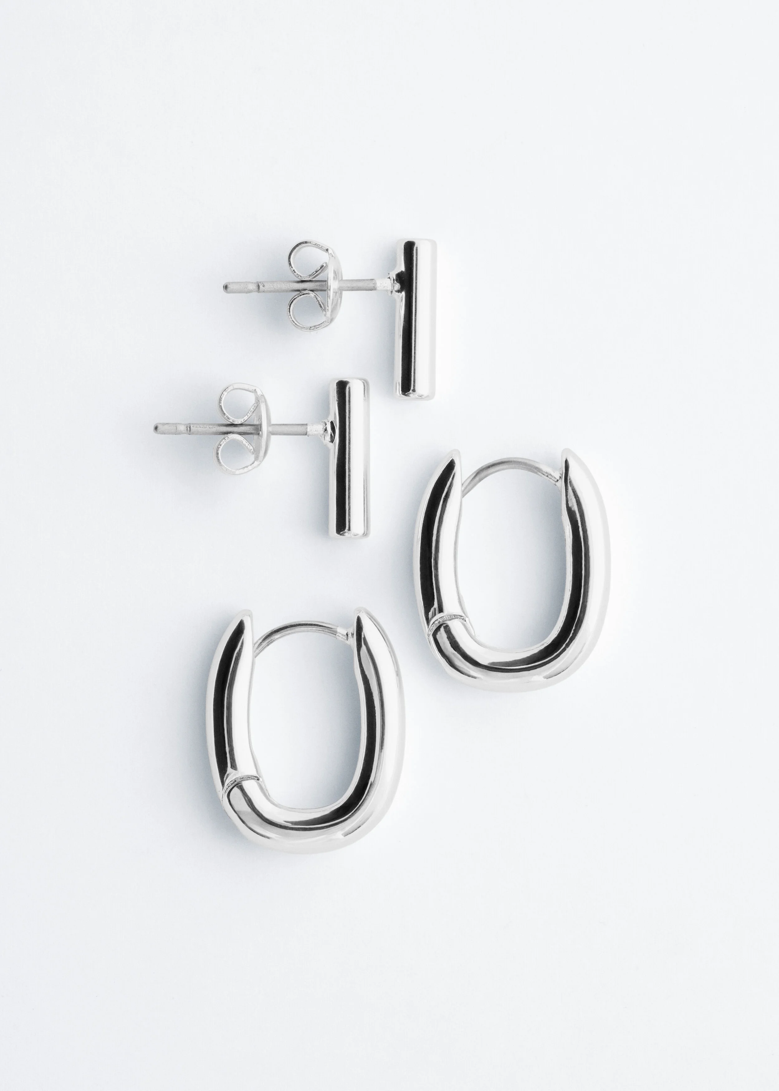Polished Brass Earring Set - 1