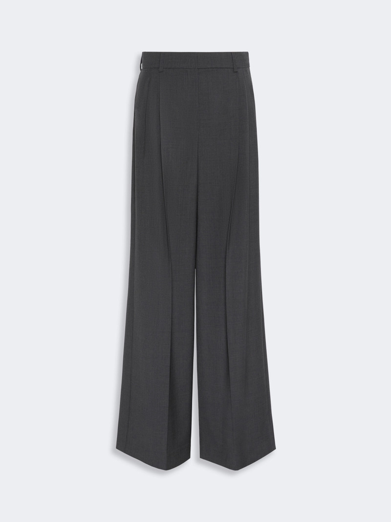 ADELFI Woollen cloth trousers - DARK GREY 1