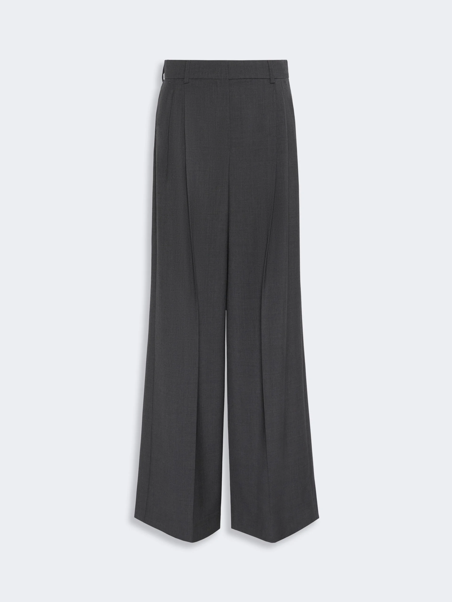 ADELFI Woollen cloth trousers - DARK GREY - 1