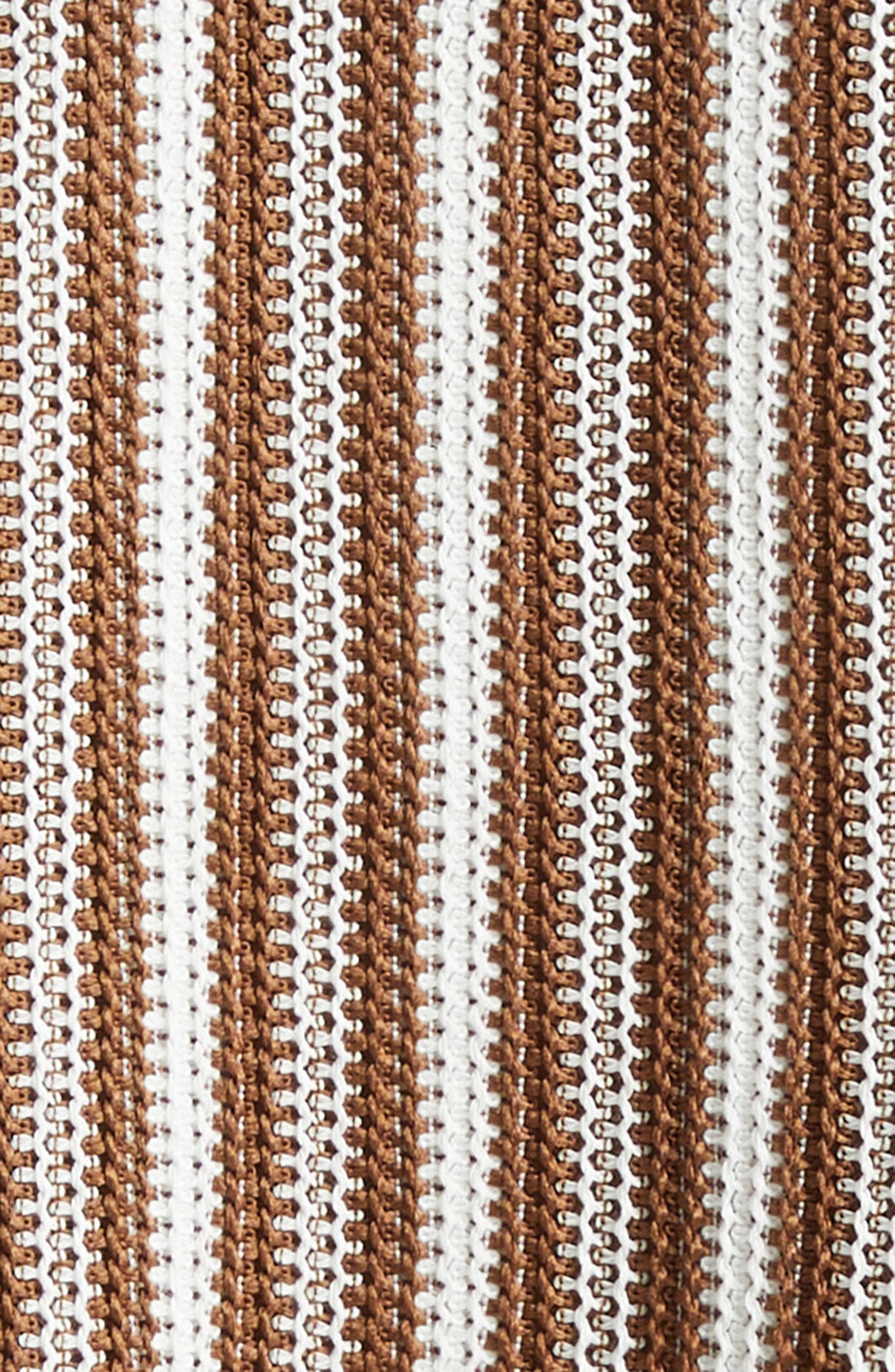 Veronica Beard Bouvier Knit Shirt in White Brown at Nordstrom - 6