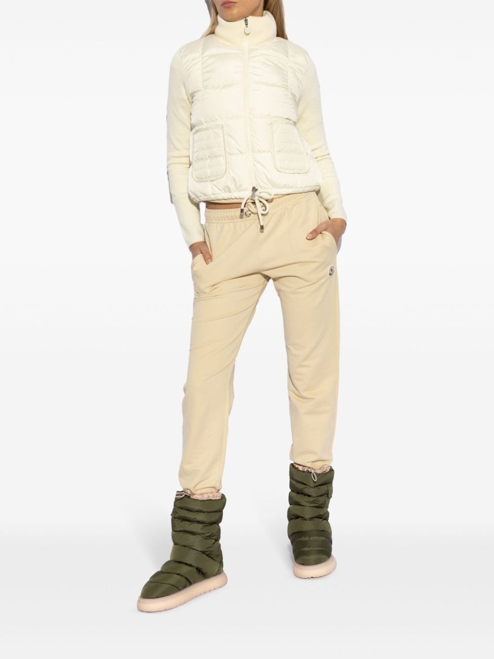 logo-appliqué padded jacket - 2