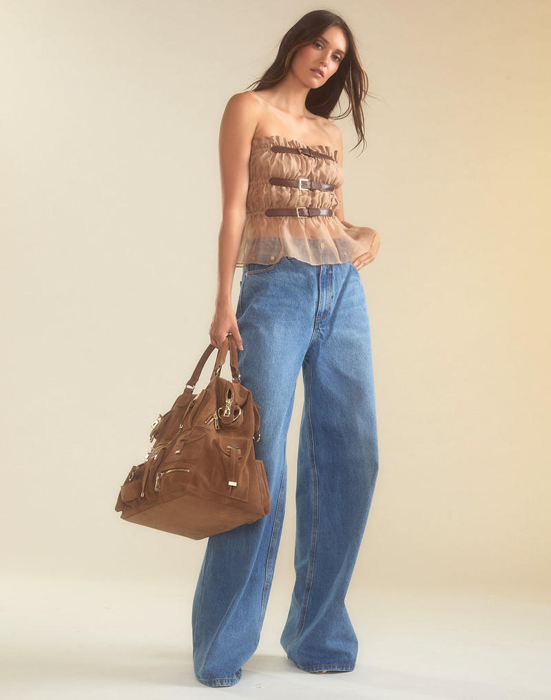 CYNTHIA ROWLEY Buckle Up Silk Organza Top outlook