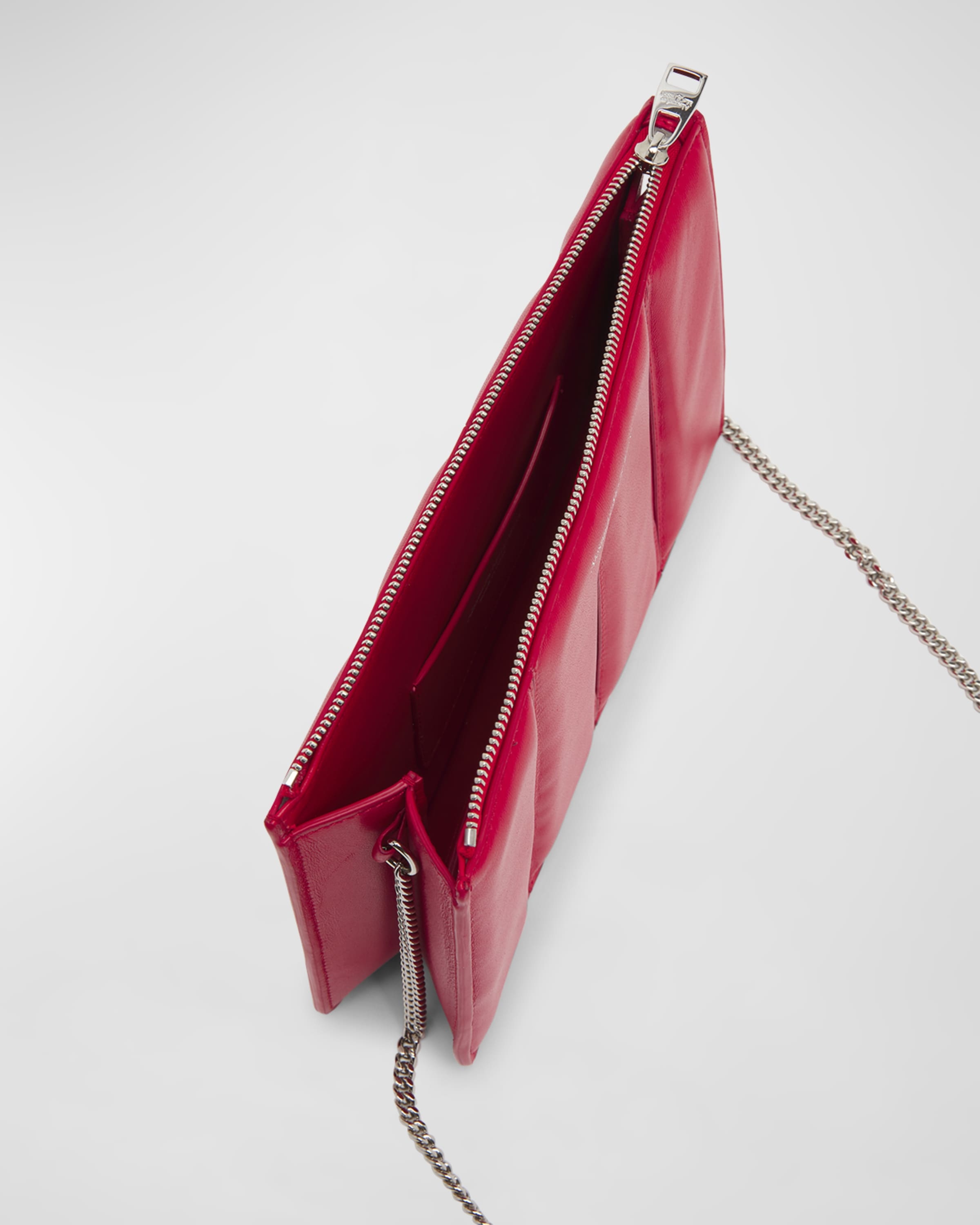 Alexander McQueen The Reverse leather clutch - Red