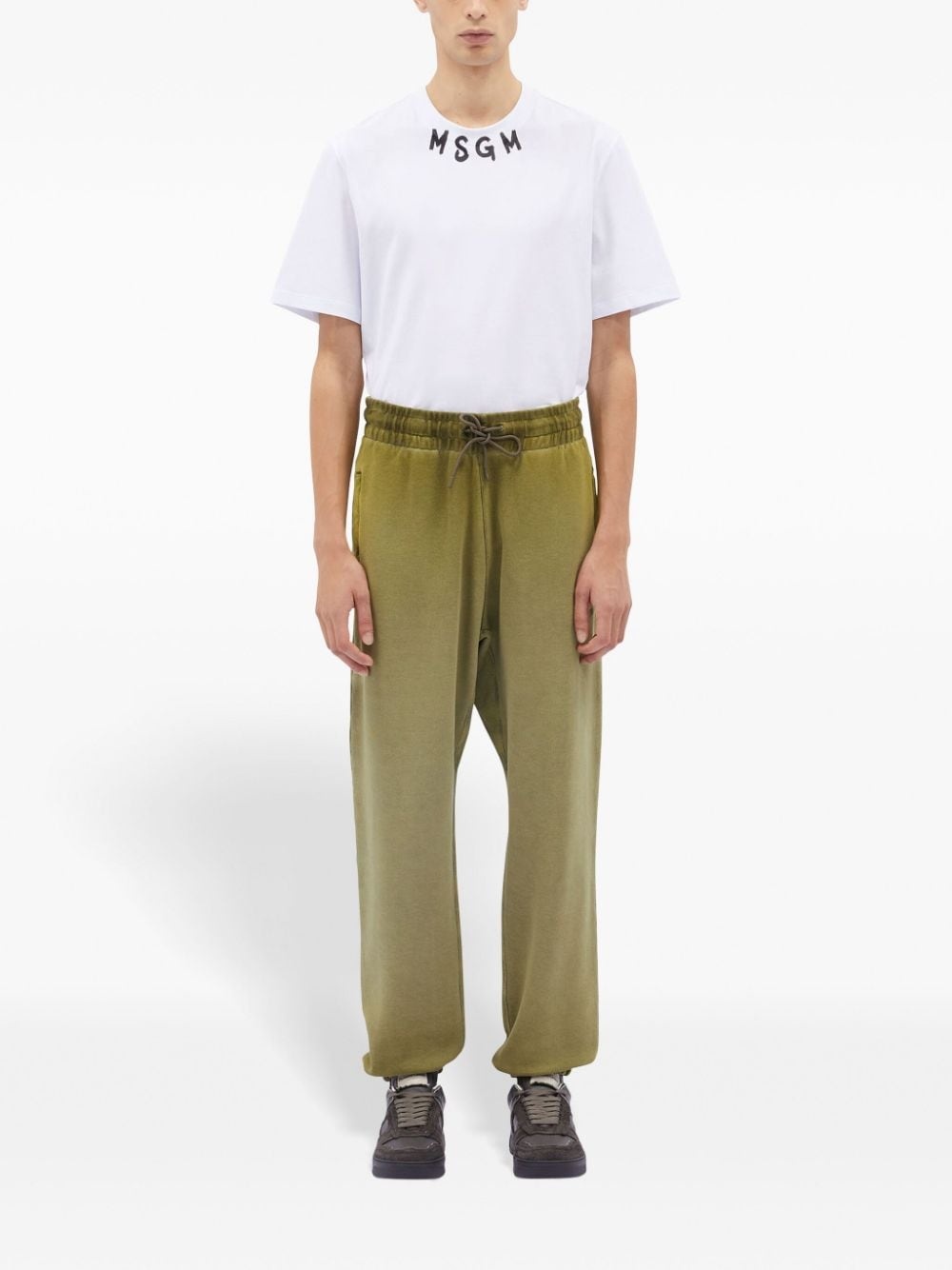 drawstring straight-leg trousers - 3