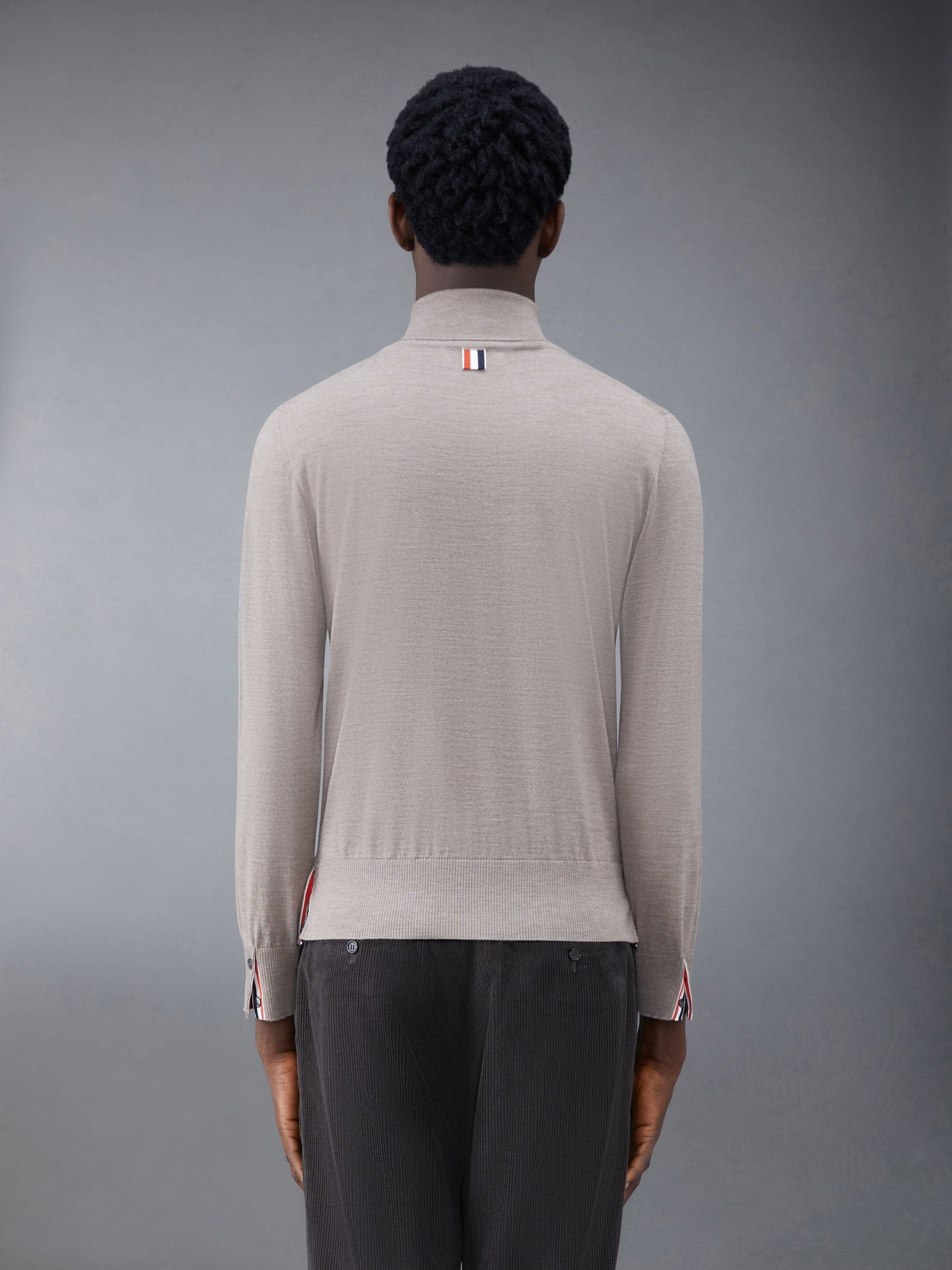 Merino Jersey Stripe Relaxed Turtleneck - 2