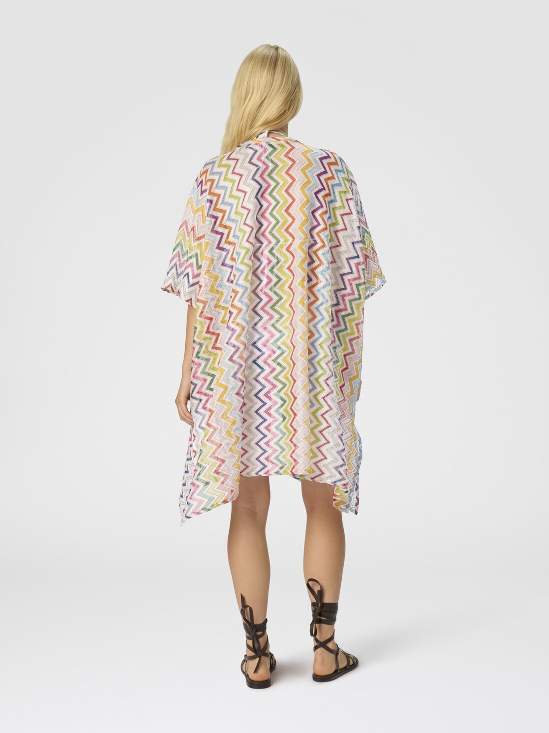 V-neck caftan with zig zag pattern - 3