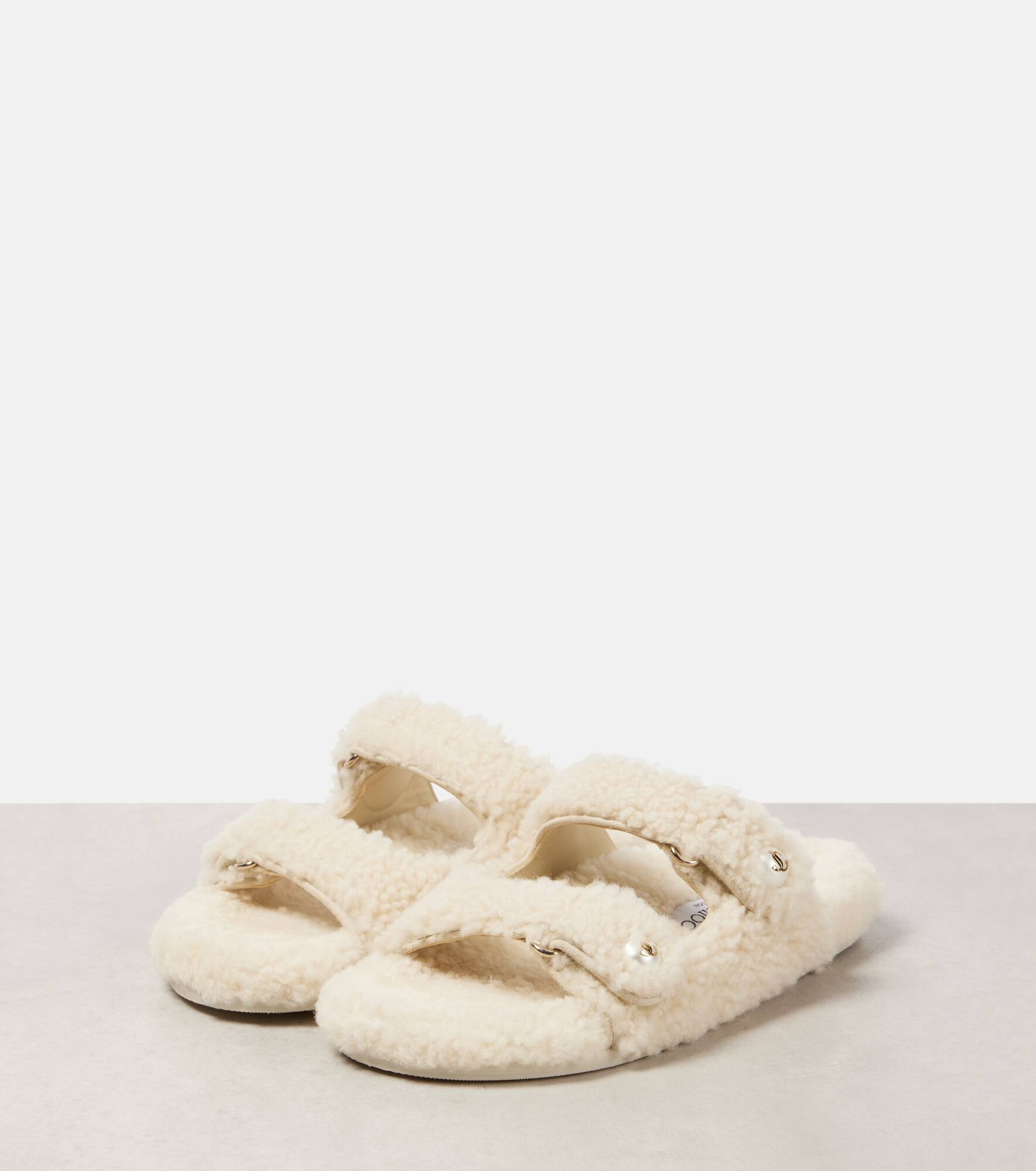 Fayence shearling sandals - 4