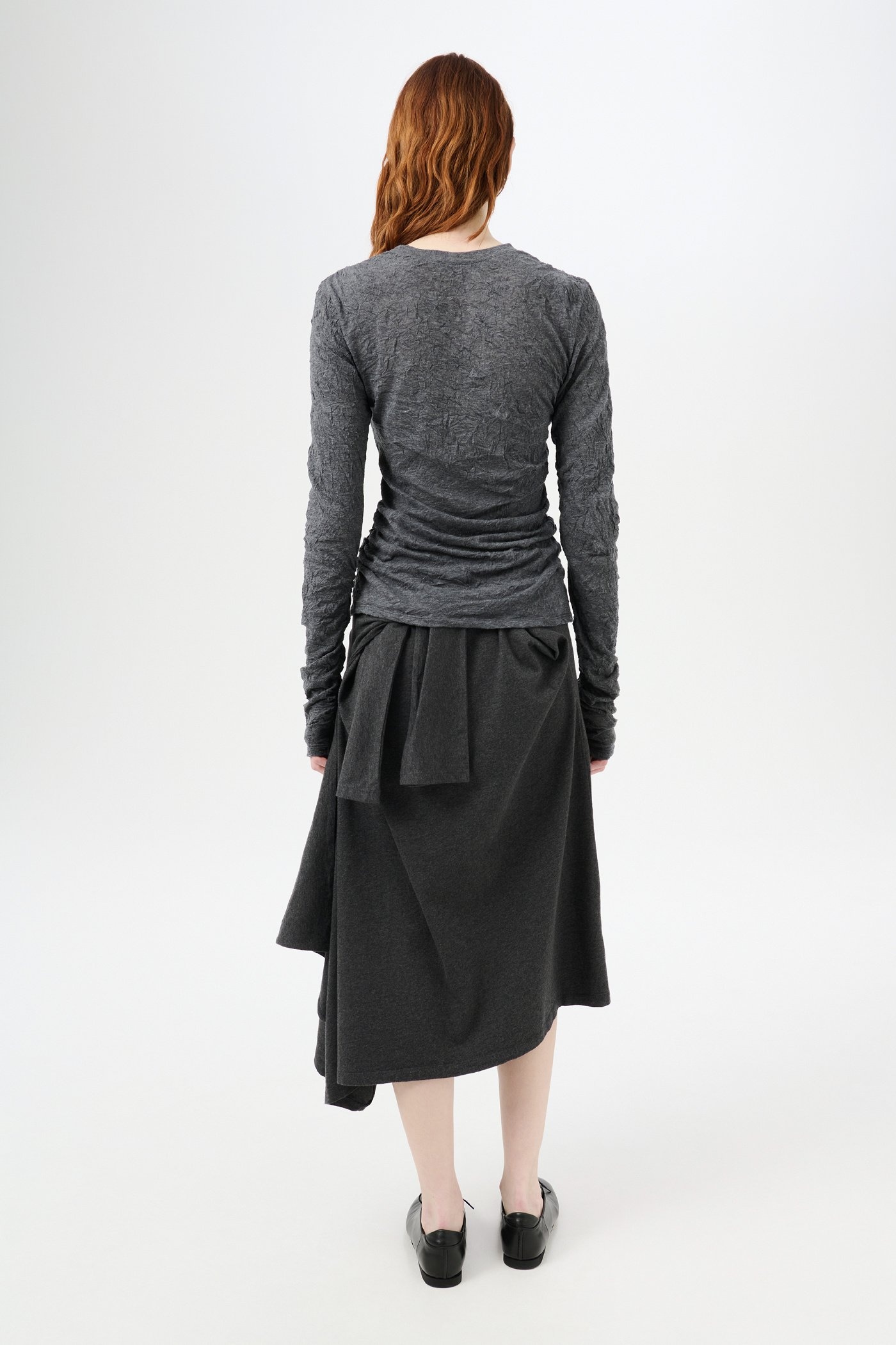 Strain Slim Longsleeve Anthracite Crinkle Guaze - 6
