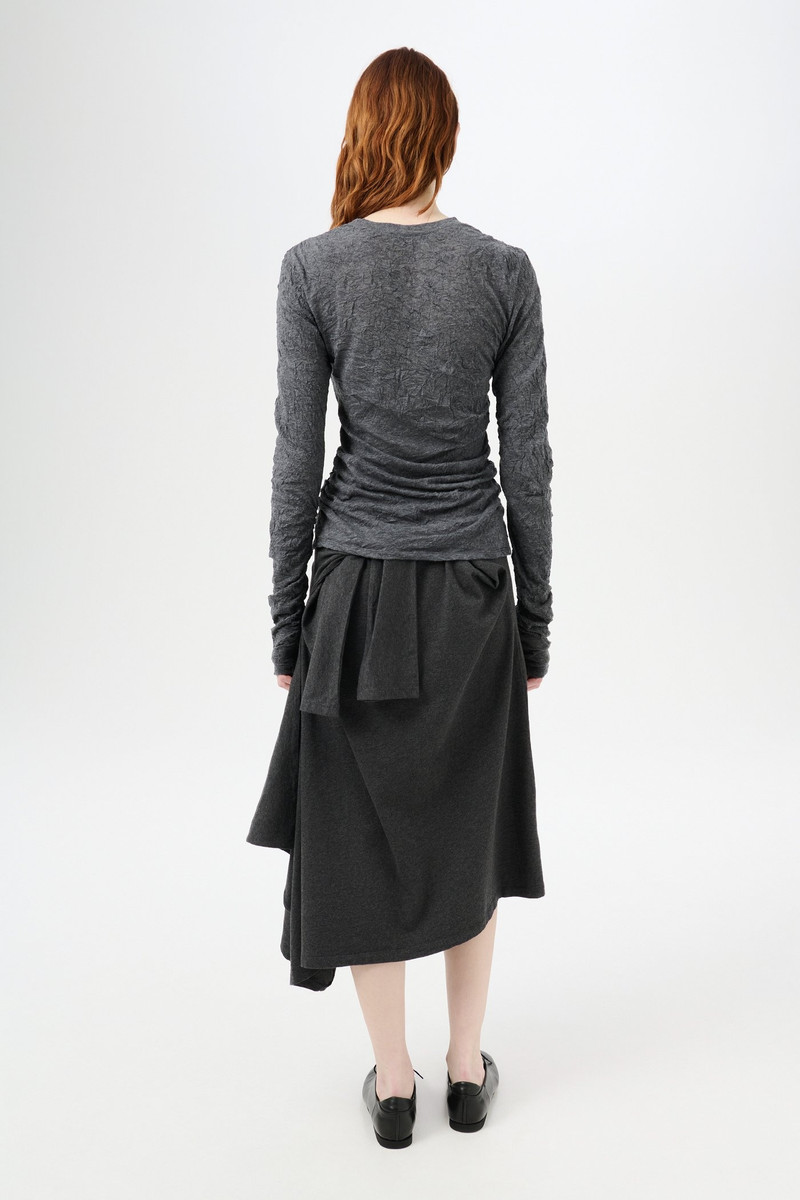 Strain Slim Longsleeve Anthracite Crinkle Guaze 6
