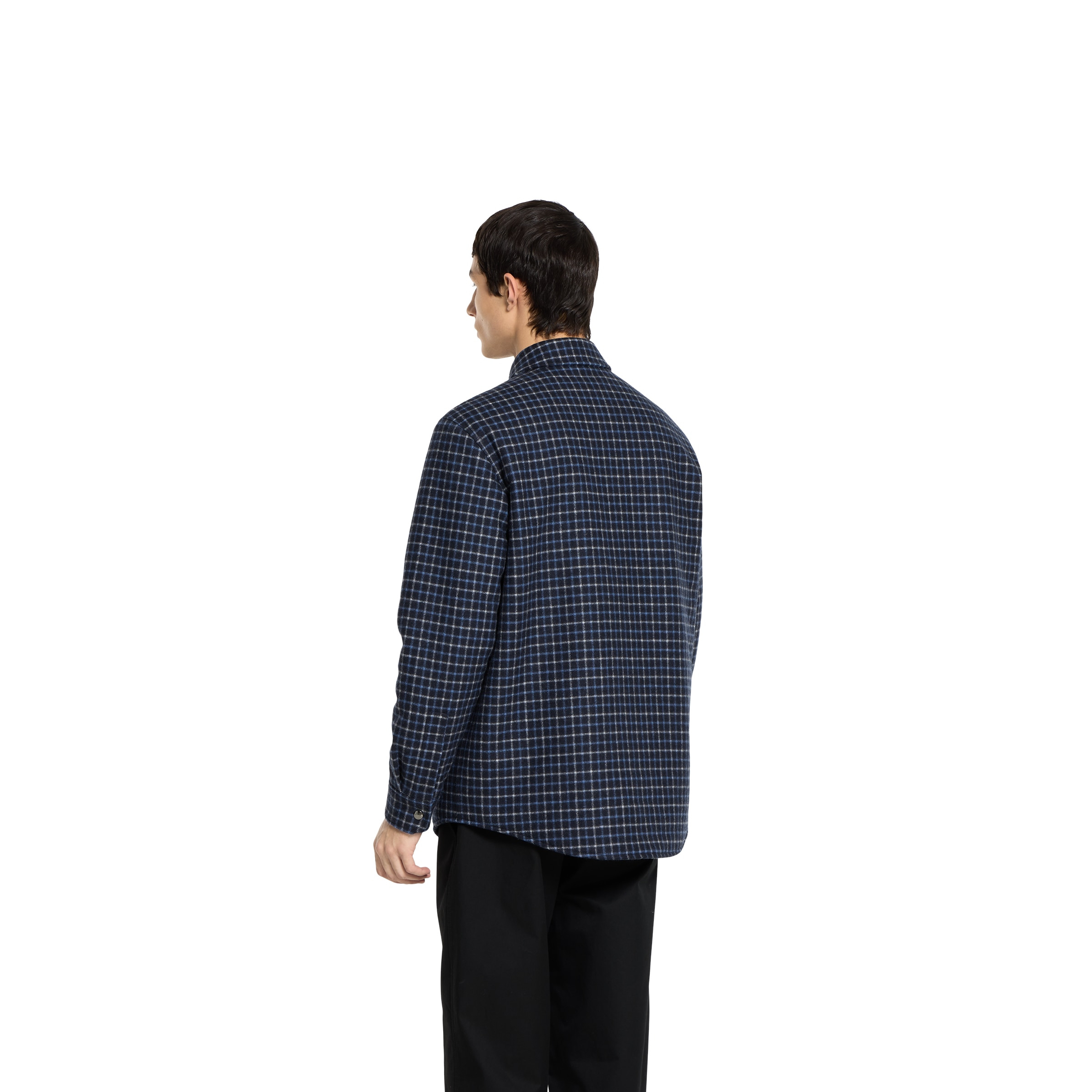 Wool flannel zip jacket with embroidery - 4