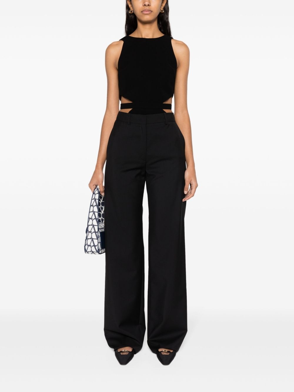 mid-rise tailored trousers - 2