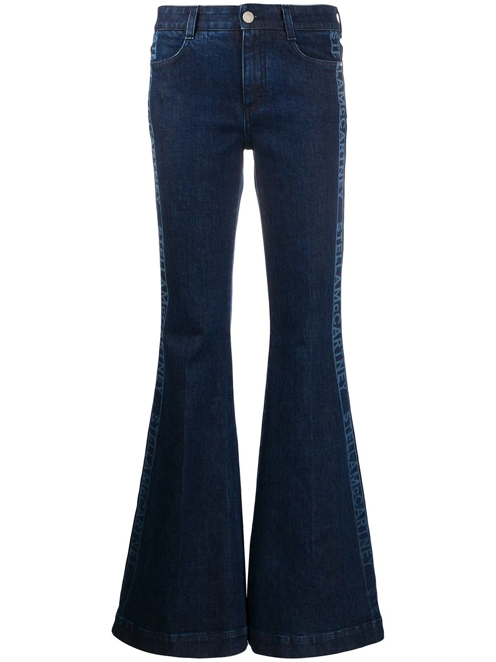 side logo flared jeans - 1