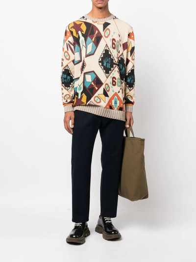 Etro abstract-print woollen jumper outlook