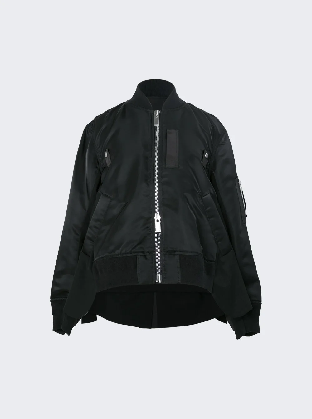 Nylon Twill X Wool Suiting Blouson Black - 1