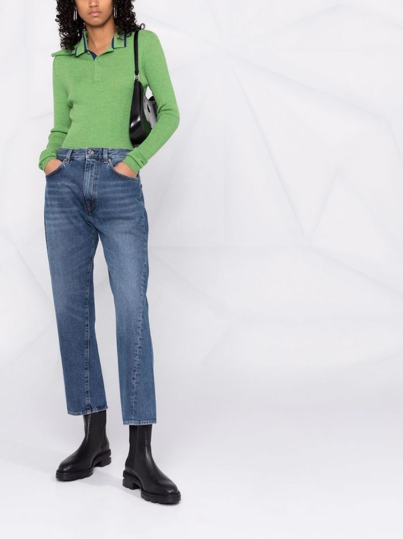 straight-legged cropped jeans - 2