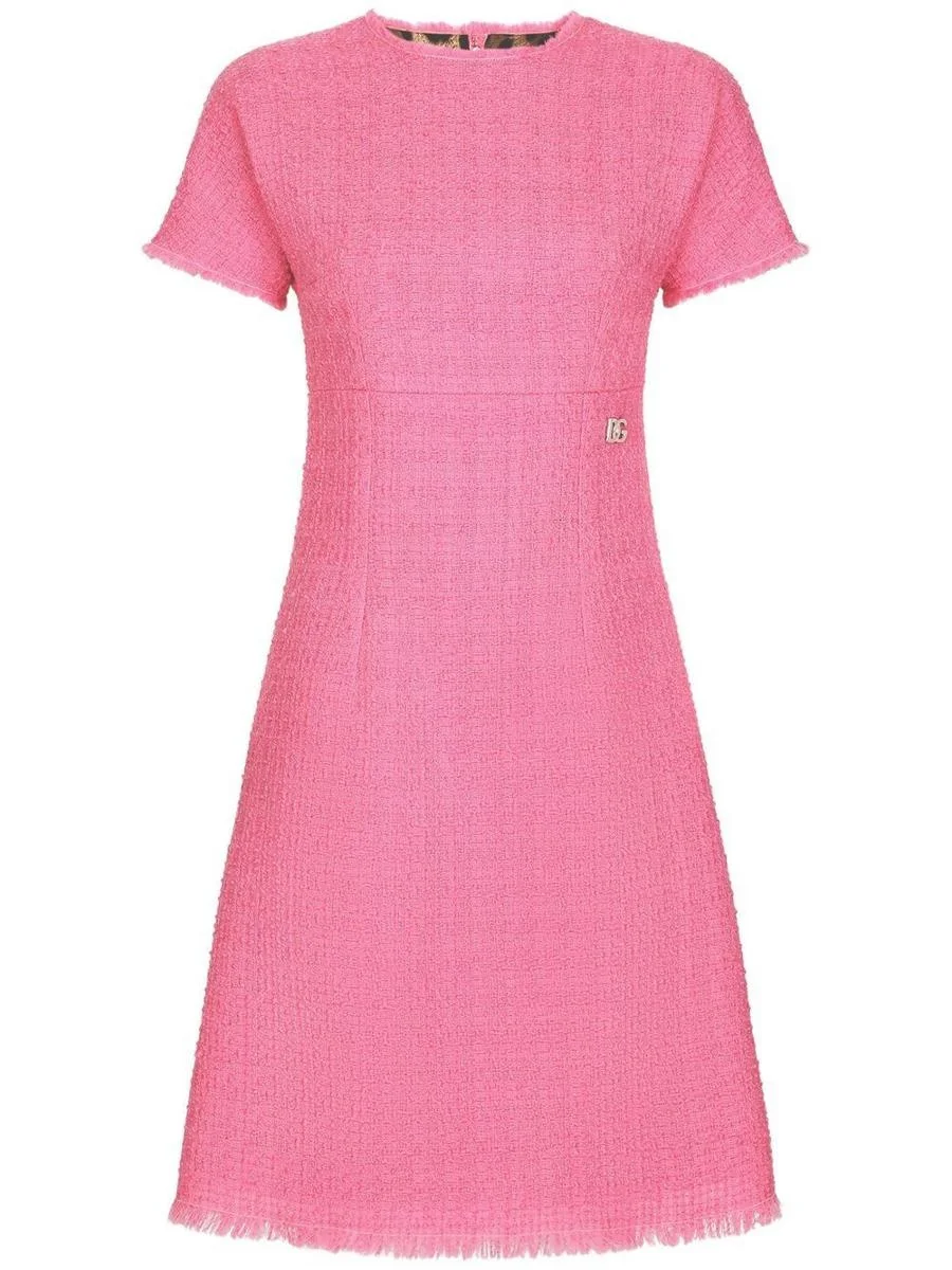 Dolce & Gabbana Rachel Tweed Dress With Dg Logo - 1