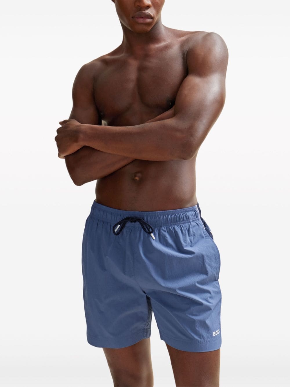 logo-print swim shorts - 2