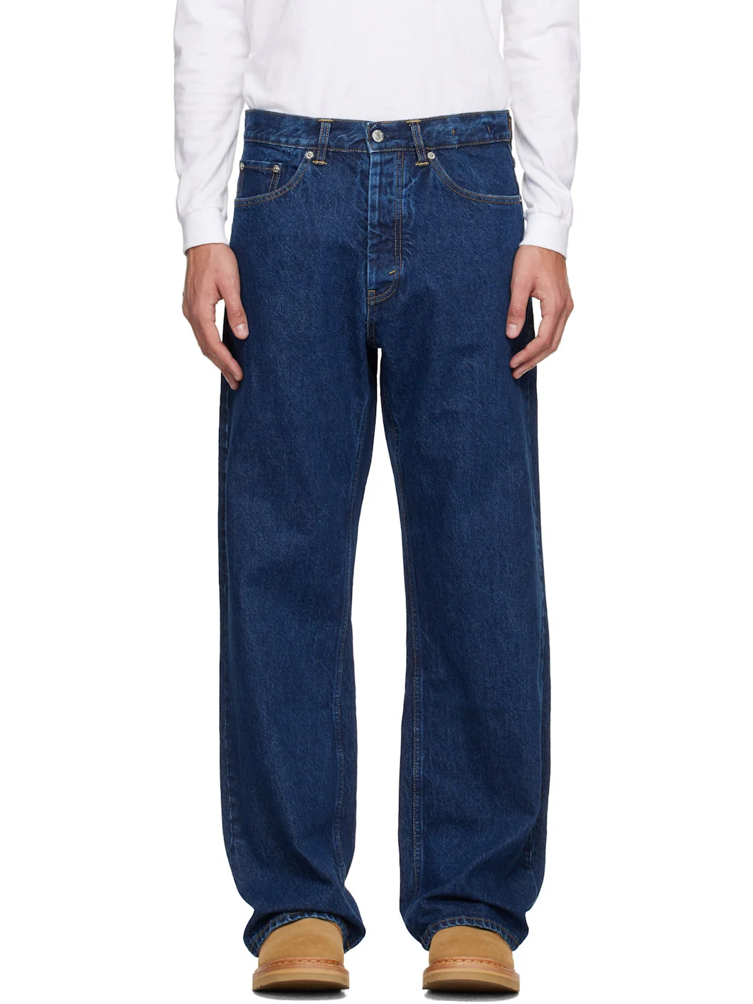 Blue Loose-Fit Criss Jeans - 1