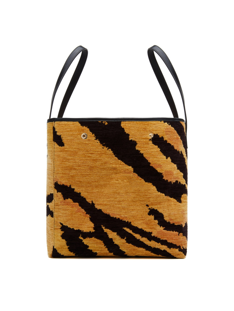 MEDIUM TIGER PRINTED SQUARE TOTE 4