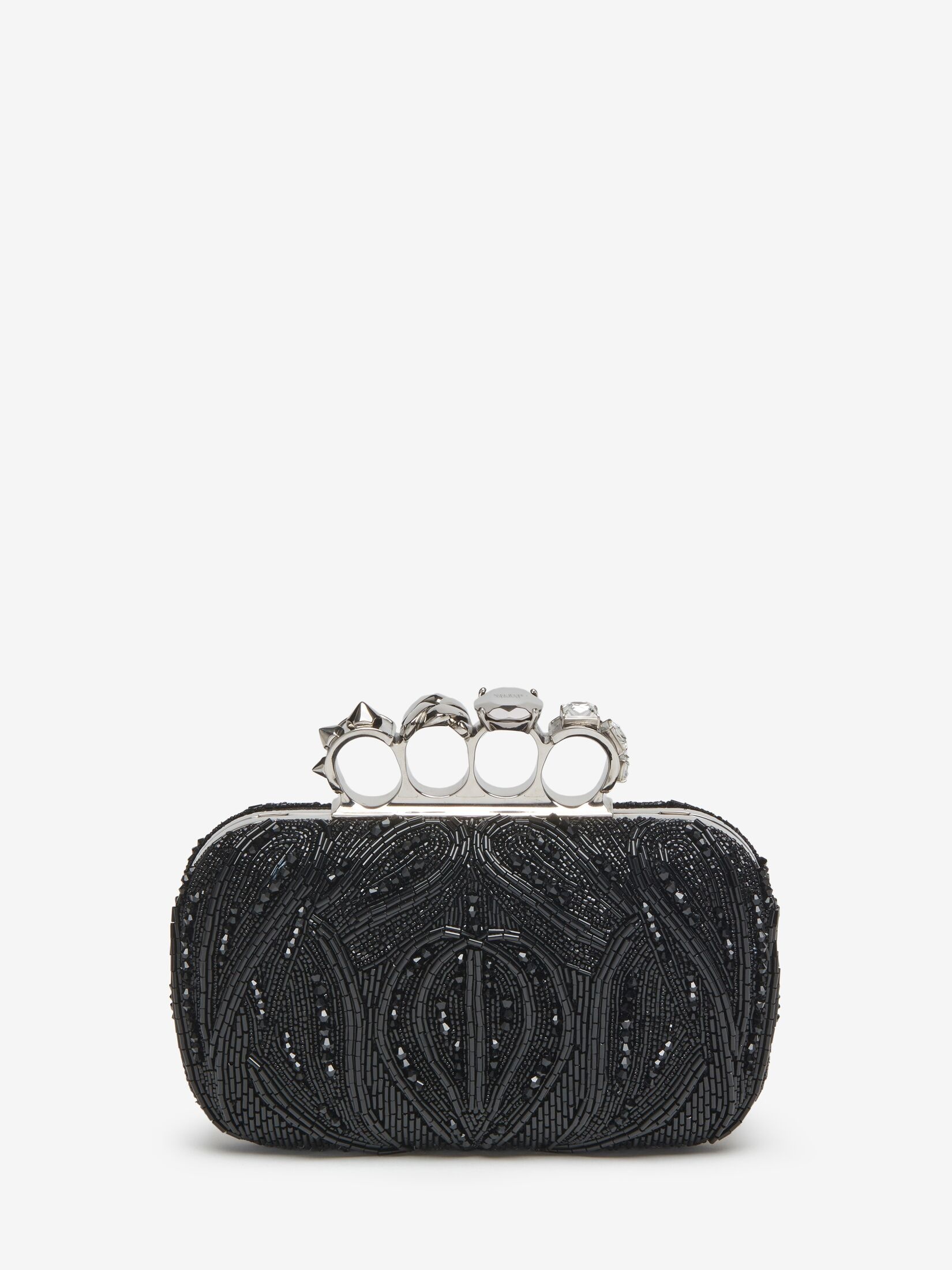 Women's Knuckle Clutch in Black - 3