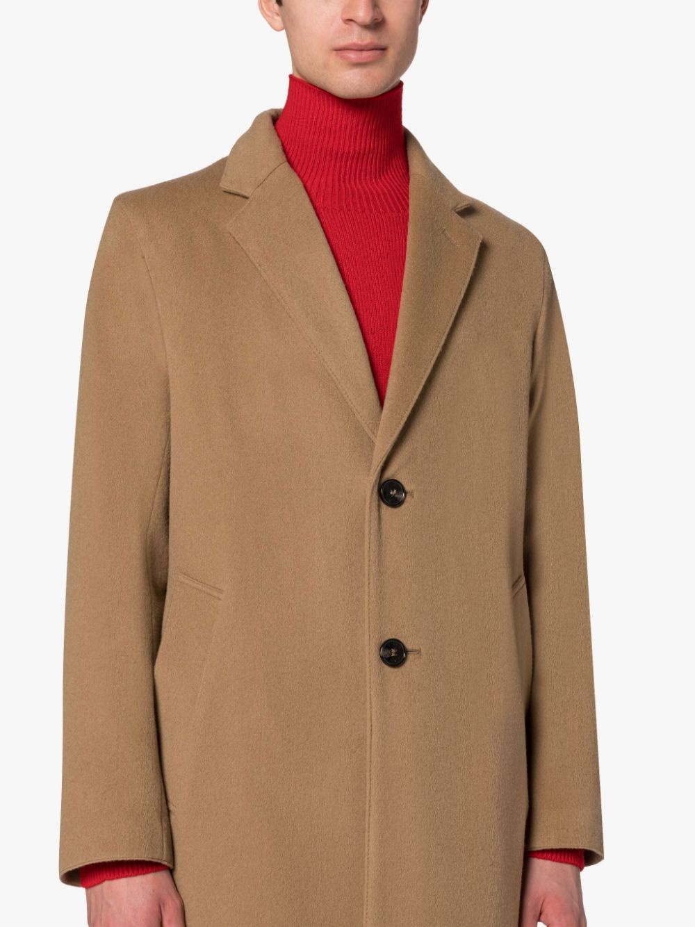 NEW STANLEY BEIGE WOOL & CASHMERE COAT - 5