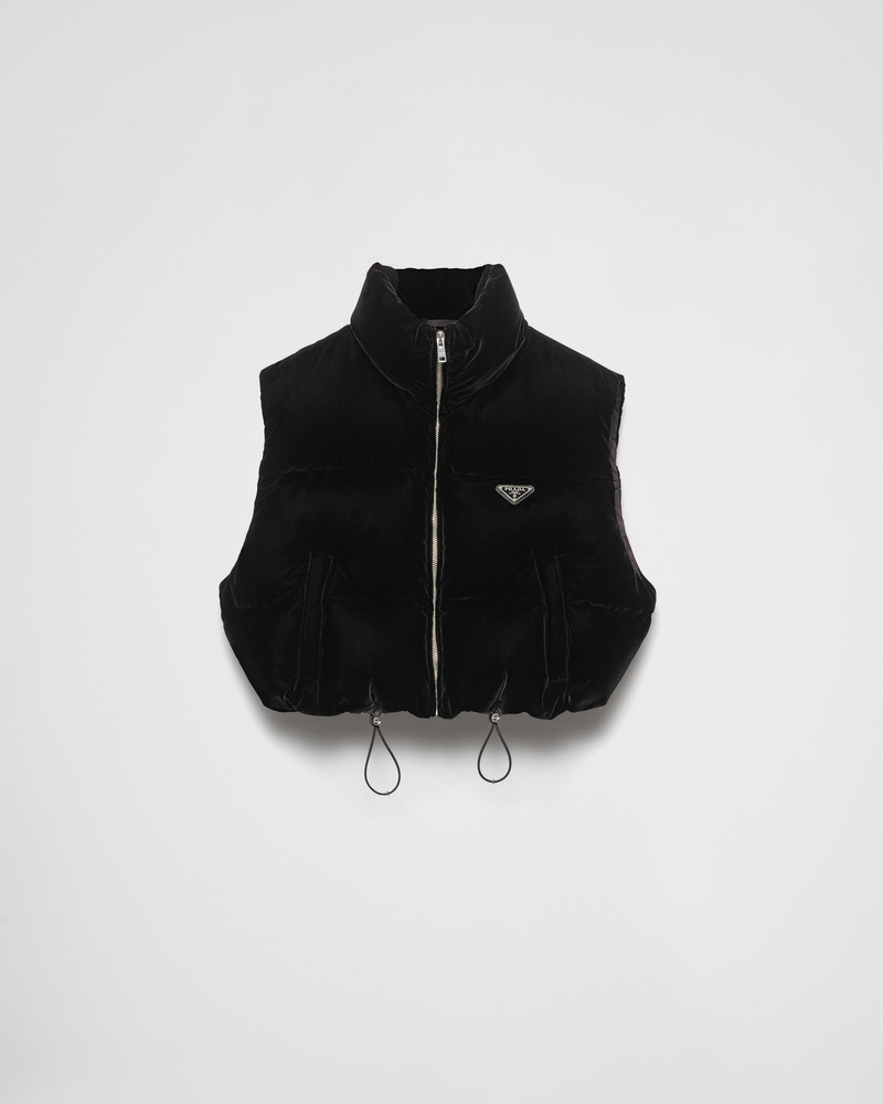 Velvet down vest 1