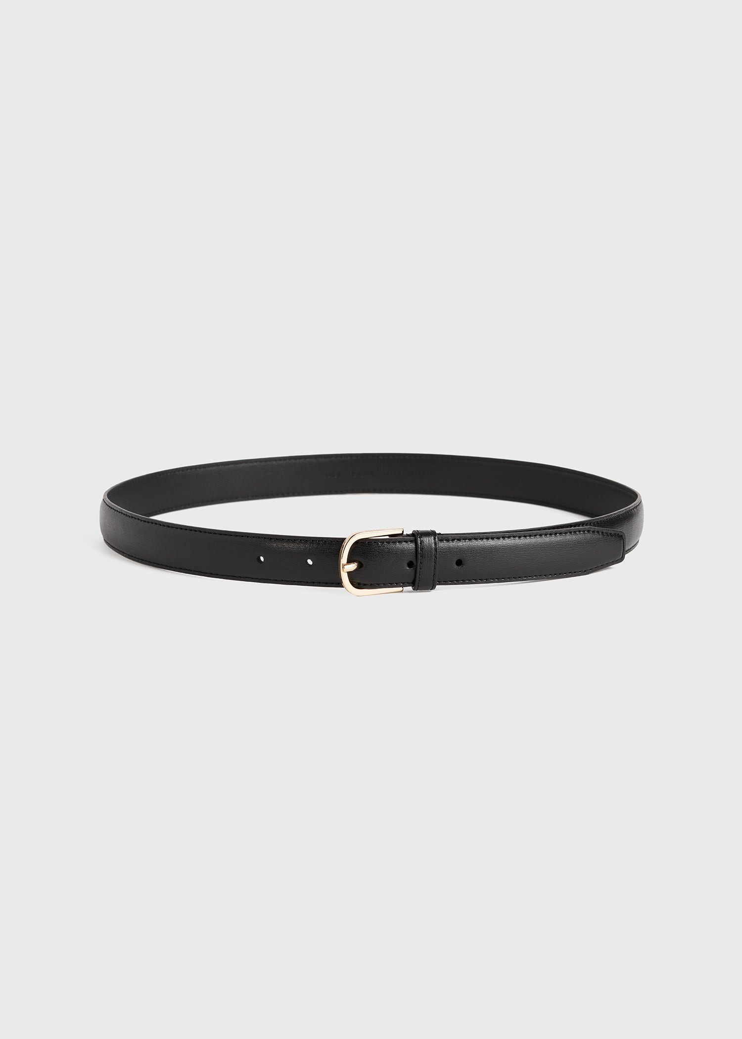 Slim trouser leather belt black - 3